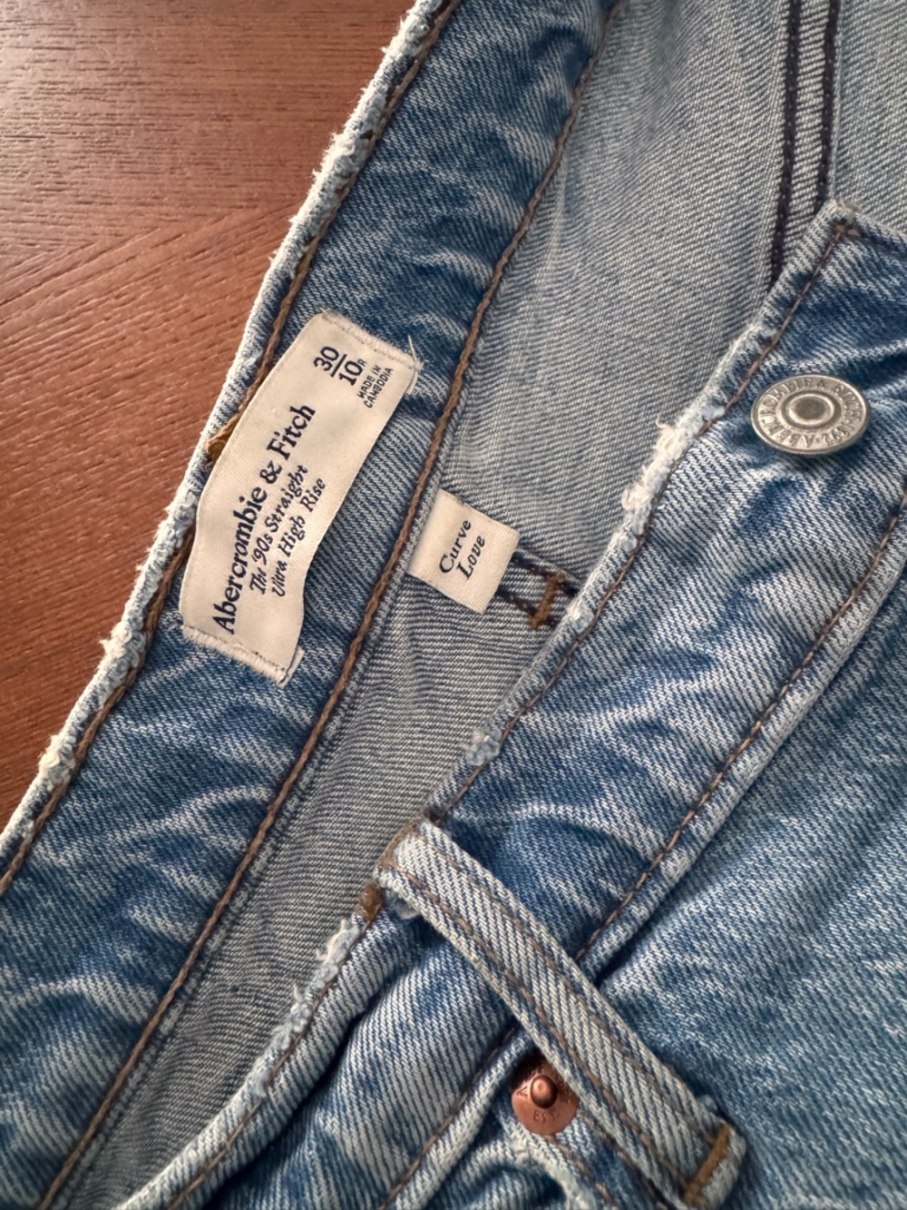 Abercrombie & Fitch Faded Blue High-Rise Denim Jeans